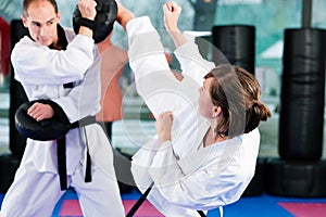 Martial Arts sport training in gym