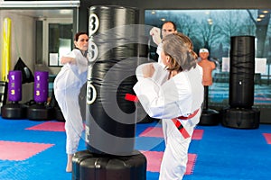 Martial Arts sport training in gym