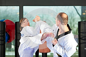 Martial Arts sport training in gym