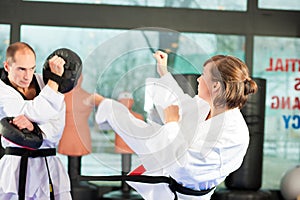 Martial Arts sport training in gym