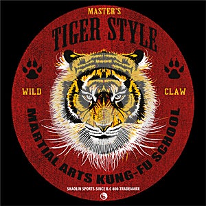 Martial arts t-shirt graphic design sports clipart illustration quotes slogans set tiger fashion art sticker wallpaper print