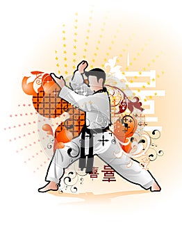 Martial arts vector illustration