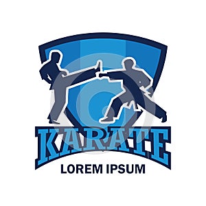 Martial logo / karate with text space for your slogan / tag line