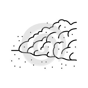 martian dust storm mars planet line icon vector illustration