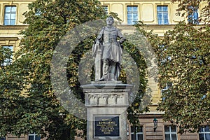 Martin Kopecky monument in Pilsen city, Czech Republic