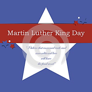 Martin Luther King Day greeting Vector illustration