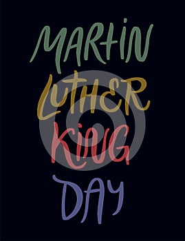 Martin Luther King day. Hand drawn trendy martin luther king illustration. Colorful vector isolated clipart design.