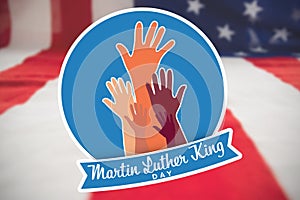 Composite image of martin luther king day with hands photo