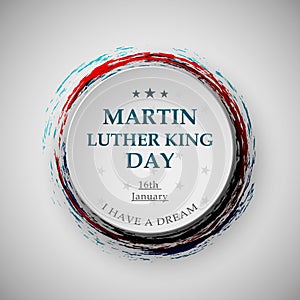 Martin Luther King day badge eps10 vector illustration for posters photo