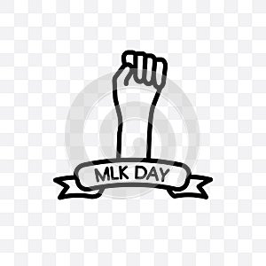 Martin Luther King Day vector linear icon isolated on transparent background, Martin Luther King Day transparency concept can be u