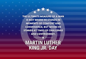 Martin Luther King Jr Day holiday vector background