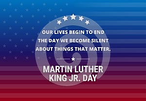 Martin Luther King Jr Day holiday vector background