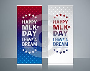 Martin Luther King Jr Day rollups banners design - MLK day