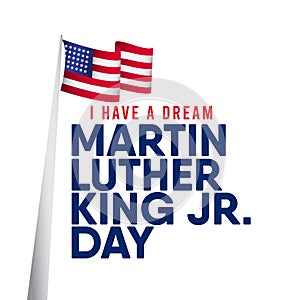Martin Luther King JR. Day Vector Template Design Illustration photo