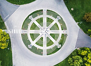 Martin Luther King Memorial in Denver, aerial view