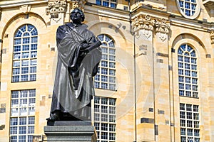 Martin Luther memorial near Frauenkirche Dresden