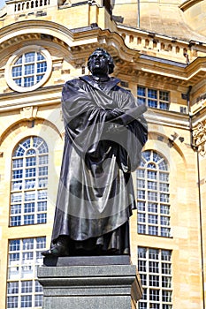 Martin Luther memorial near Frauenkirche Dresden