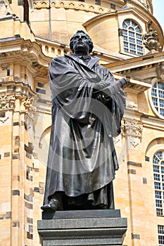 Martin Luther memorial near Frauenkirche Dresden