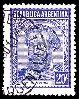 Martin Miguel de Guemes 1785-1821, Famous Argentinians serie, circa 1939