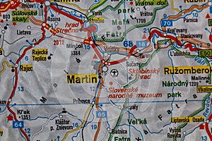 Martin, Slovakia, on a road m