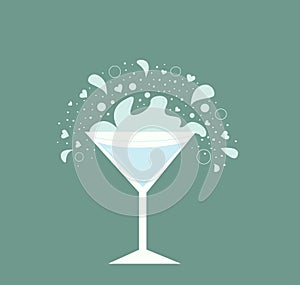 Martini drink in glass