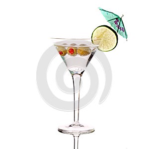Martini, fresh Coctail isolated on white