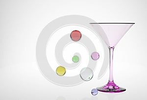 Martini glass abstract