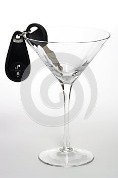 Martini Glass with Car Keys