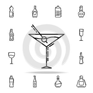 martini glass dusk icon. Drinks & Beverages icons universal set for web and mobile
