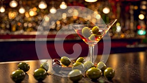 Martini glass, olives the bar drink fresh restaurant cocktail cold party liquid cool vermouth