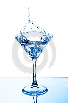 Martini glass splash