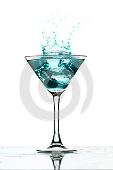 Martini glass splash