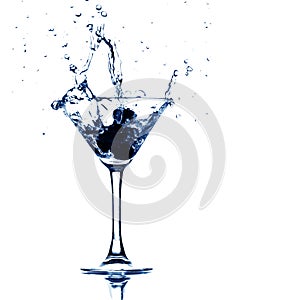 Martini glass splash