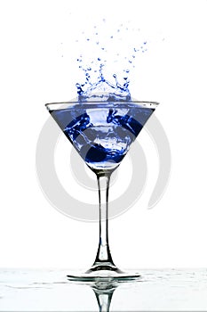 Martini glass splash