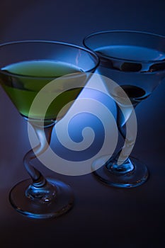 Martini with olive