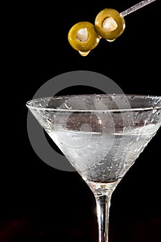 Martini with olives