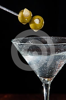 Martini with olives