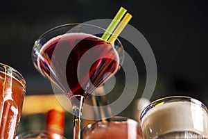 Martini rosso alkohol drink closeup