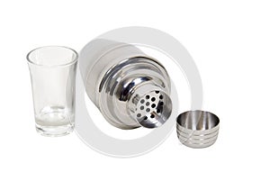 Martini Shaker and glass