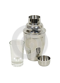 Martini Shaker and glass