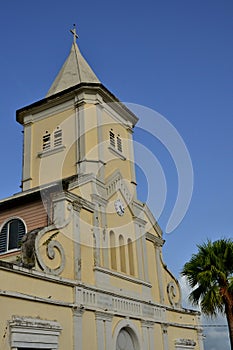 Martinique, picturesque city of Le Saint Esprit in West Indies