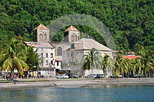 Martinique, picturesque city of Saint Pierre in West Indies