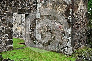 Martinique, picturesque old sugar refinery of Les Les trois Ilets