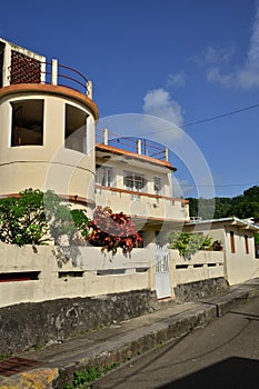 Martinique, picturesque village of Grand Riviere in West Indies