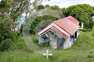 Martinique - Small chapel on the top of Vauclin Mountain