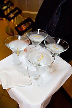 Martinis on a Tray