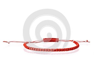 martenitsa, martenitza,martisor for 1 March Baba Marta isolated. Accessory for spring holidays in Bulgaria, Romania,Moldova photo