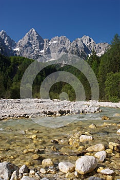Martuljek river and Mt. Spik
