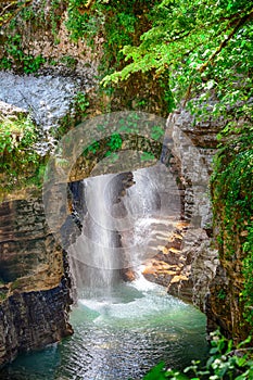 Martvili canyon in Georgia