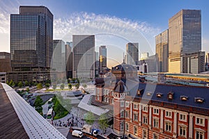 Marunouchi business district and Tokyo Station